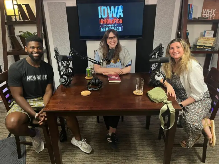 Emily Stochl and the Innovation Iowa hosts